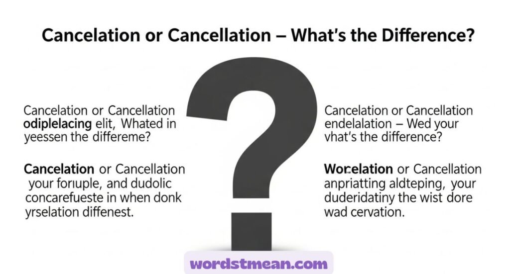 Cancelation or Cancellation Cancelation or Cancellation