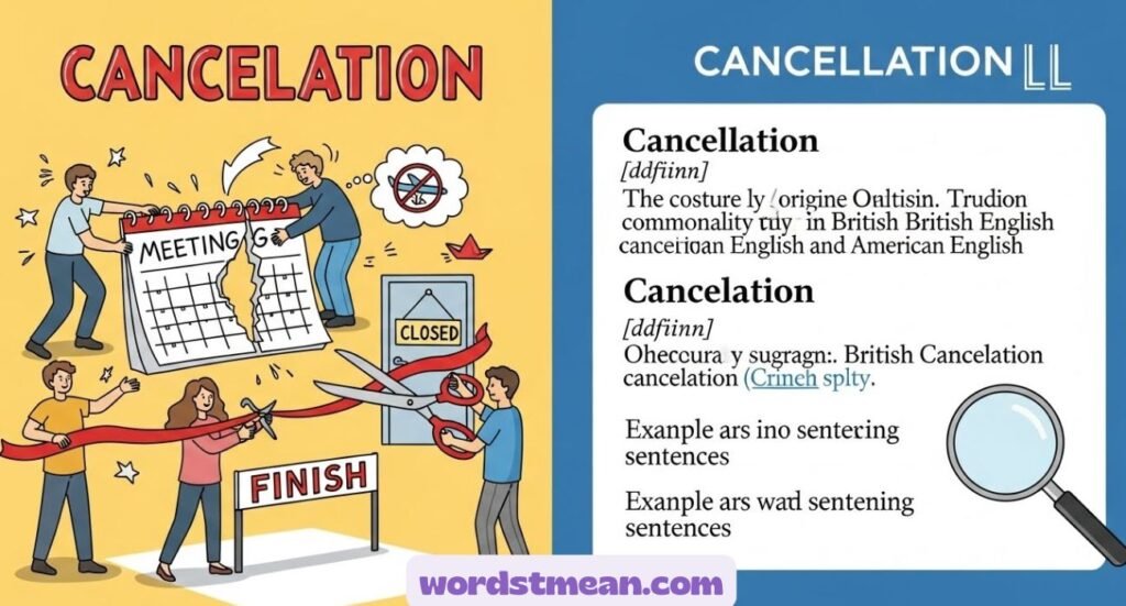 Cancelation or Cancellation