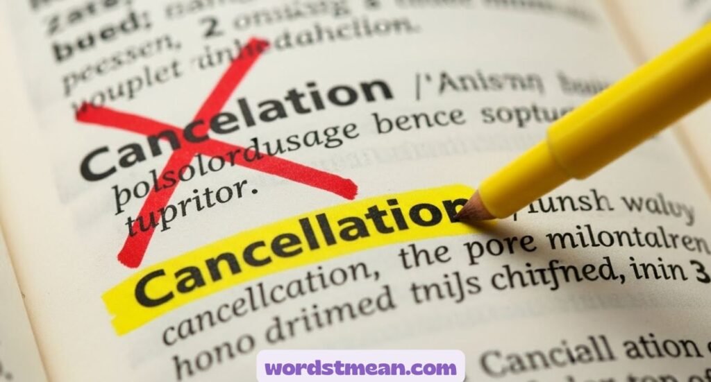 Cancelation or Cancellation
