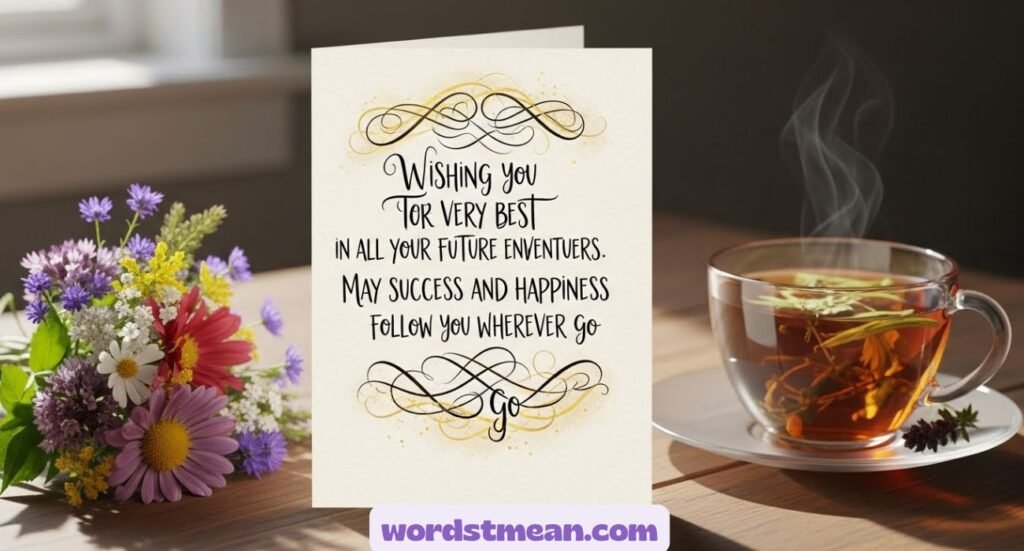 Good Luck for Your Future Endeavors