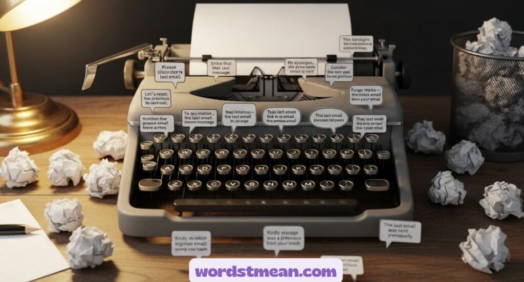 Kindly Ignore the Previous Mail”