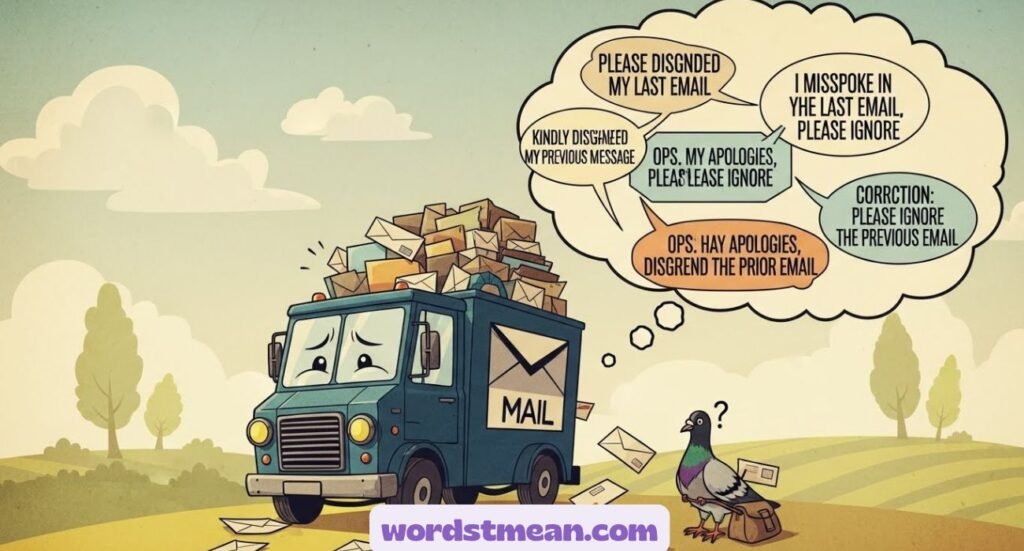 Kindly Ignore the Previous Mail”