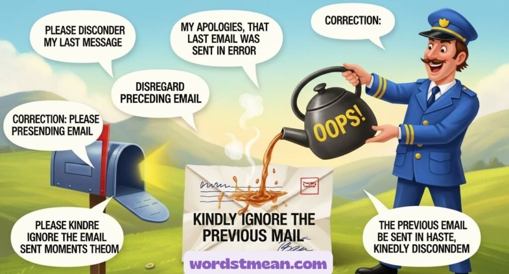 Kindly Ignore the Previous Mail”