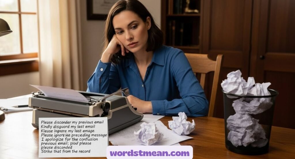 Kindly Ignore the Previous Mail”