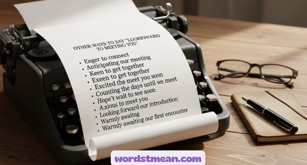 Looking Forward to Meeting You" Synonym