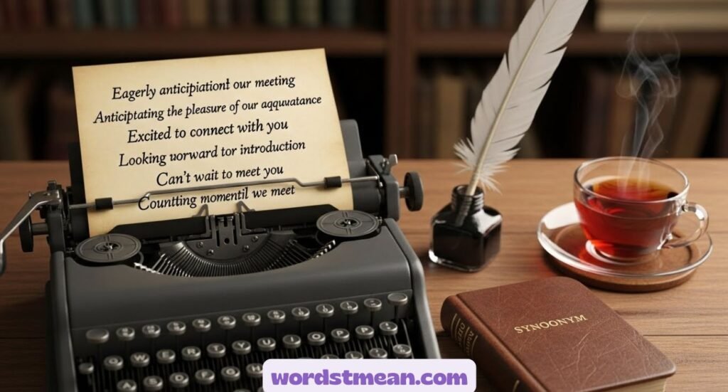 Looking Forward to Meeting You" Synonym