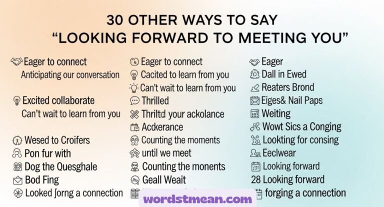 Looking Forward to Meeting You" Synonym