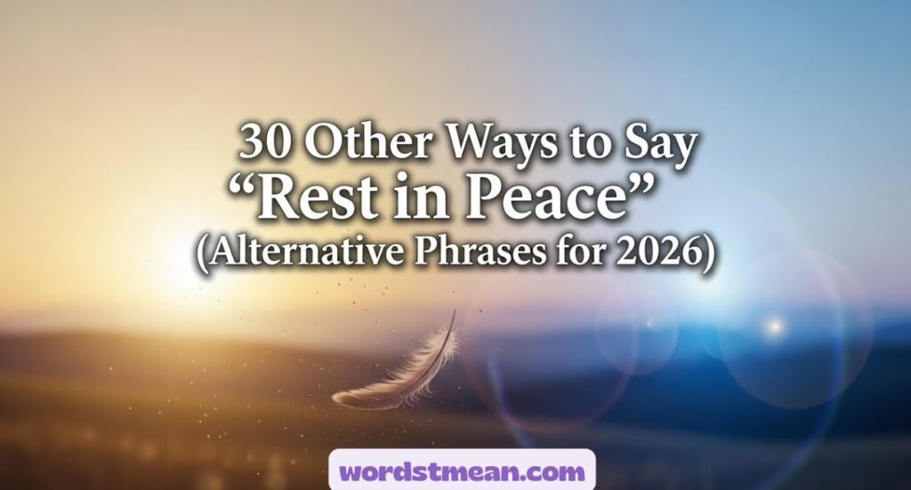 "Rest in Peace" (Alternative Phrases for 2026)
