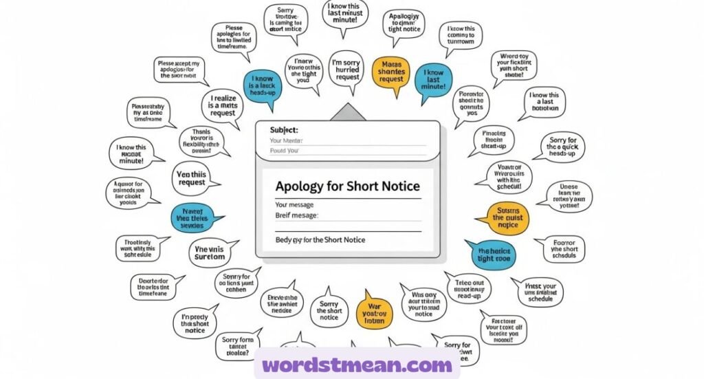 Sorry for the Short Notice in an Email"