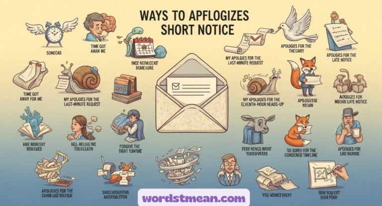 Sorry for the Short Notice in an Email"