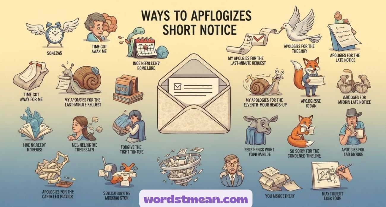 Sorry for the Short Notice in an Email"