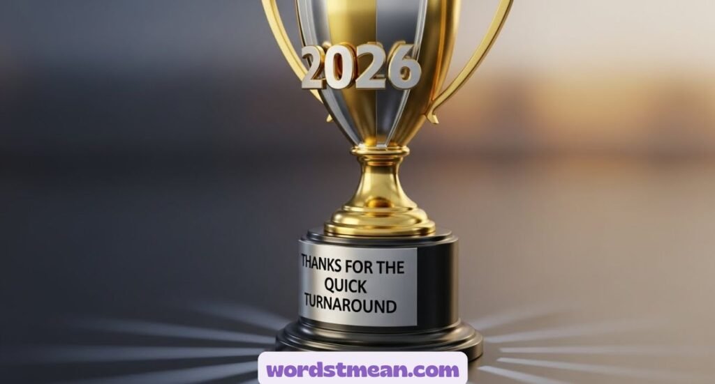 Thanks for the Quick Turnaround 2026