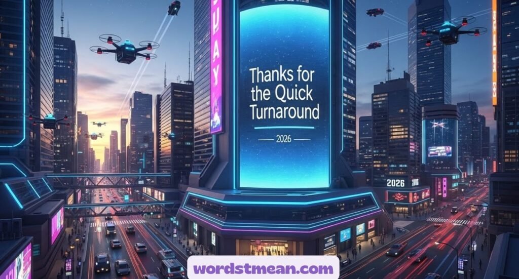 Thanks for the Quick Turnaround 2026