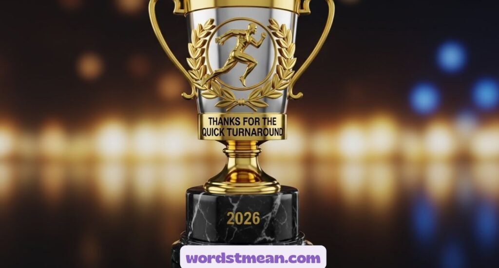 Thanks for the Quick Turnaround 2026