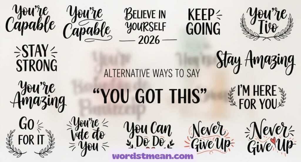 Alternative Ways to Say “You Got This”