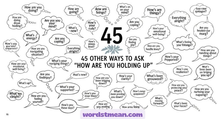 Other Ways to Ask “How Are You Holding Up”