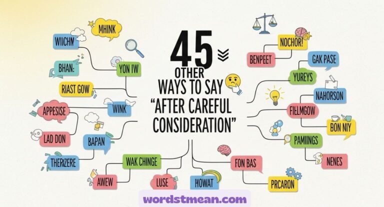 Other Ways to Say “After Careful Consideration”