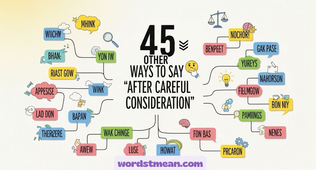 Other Ways to Say “After Careful Consideration”