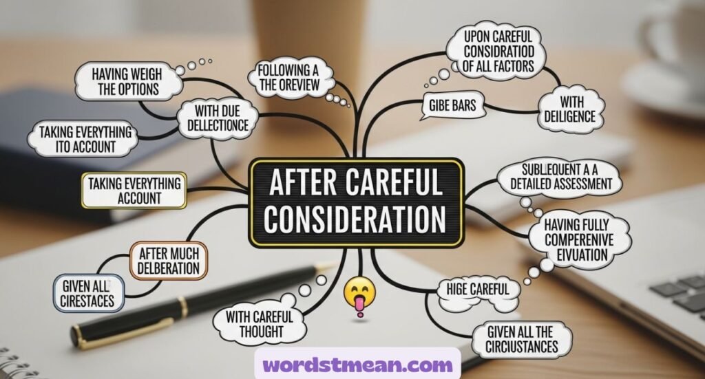 Other Ways to Say “After Careful Consideration”