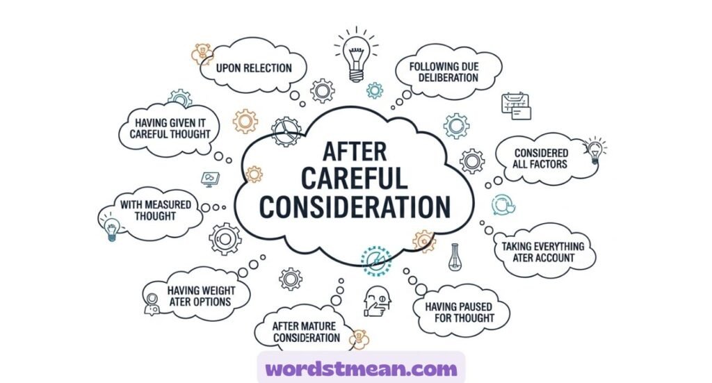 Other Ways to Say “After Careful Consideration”