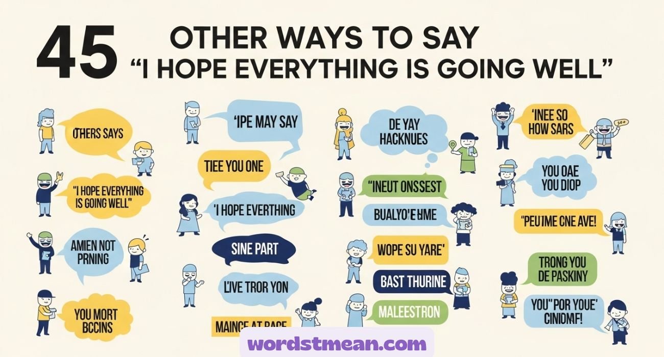 Other Ways to Say “I Hope Everything Is Going Well”