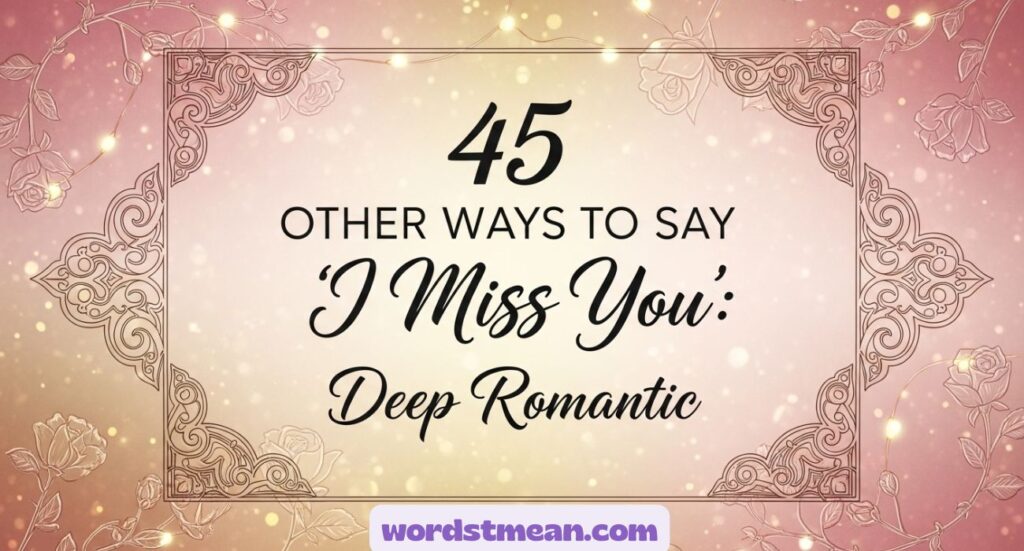 Other Ways to Say “I Miss You”: Deep Romantic