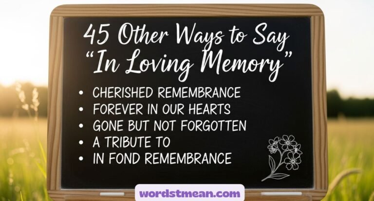 Other Ways to Say “In Loving Memory”