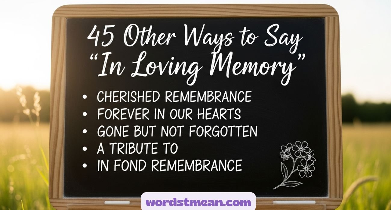Other Ways to Say “In Loving Memory”