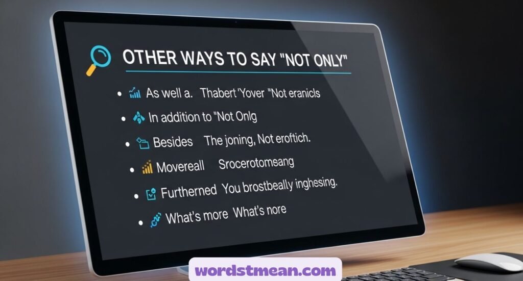 Other Ways to Say “Not Only”