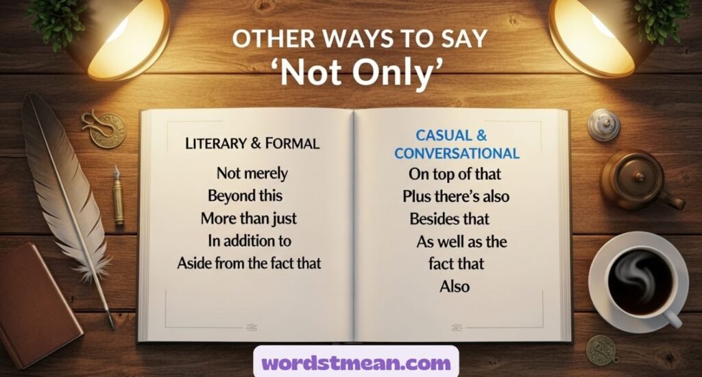 Other Ways to Say “Not Only”