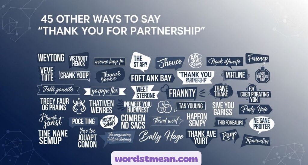 Other Ways to Say “Thank You for Partnership”