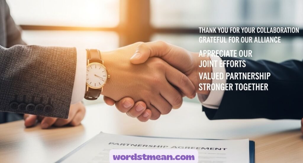 Other Ways to Say “Thank You for Partnership”