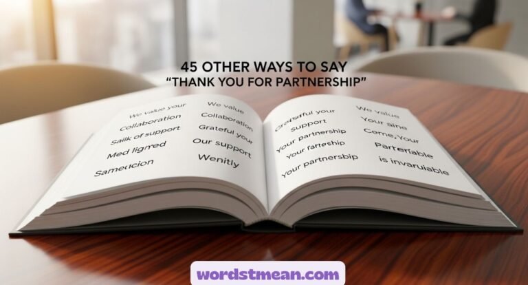 Other Ways to Say “Thank You for Partnership”