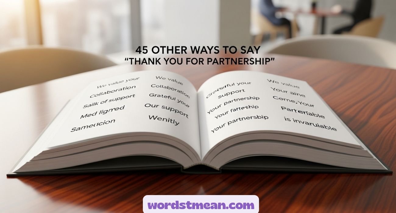 Other Ways to Say “Thank You for Partnership”