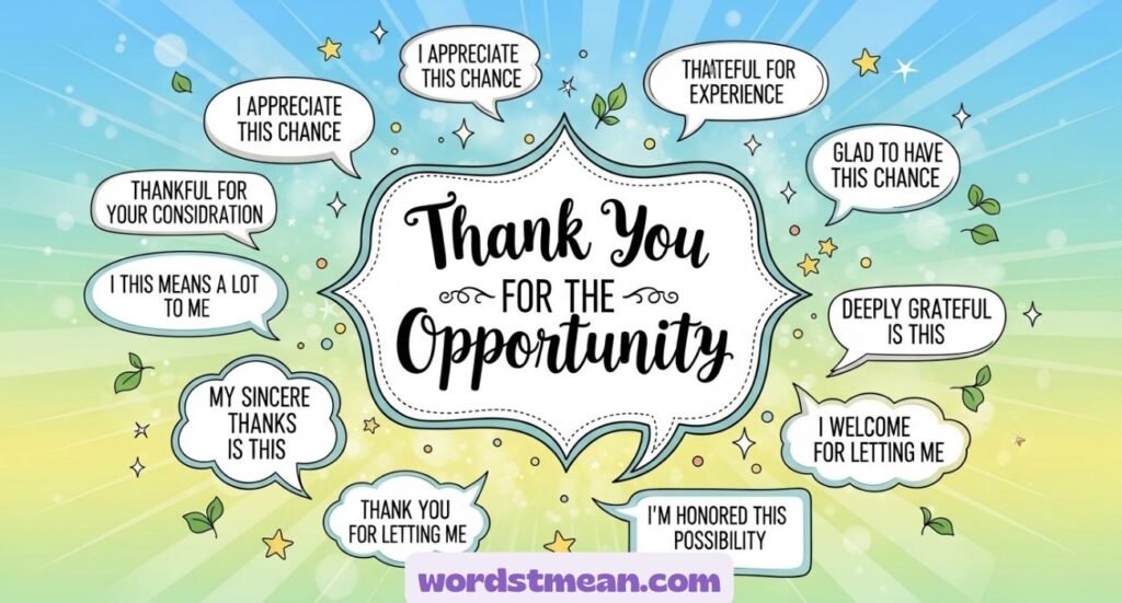 Other Ways to Say “Thank You for the Opportunity”
