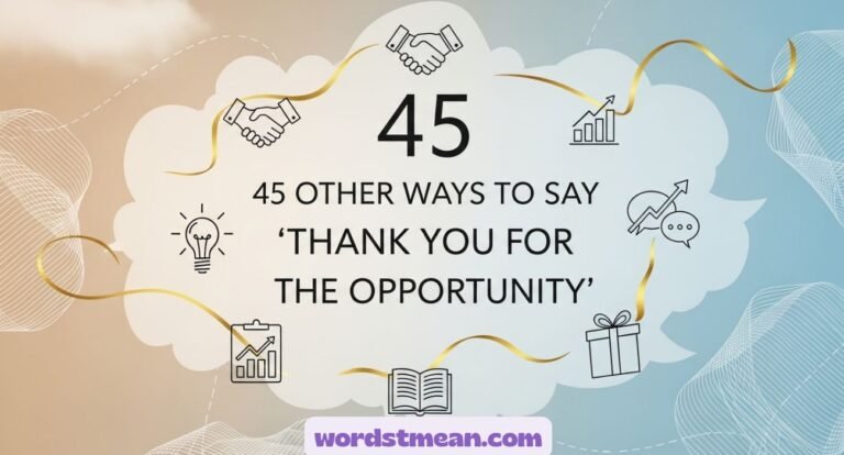 Other Ways to Say “Thank You for the Opportunity”
