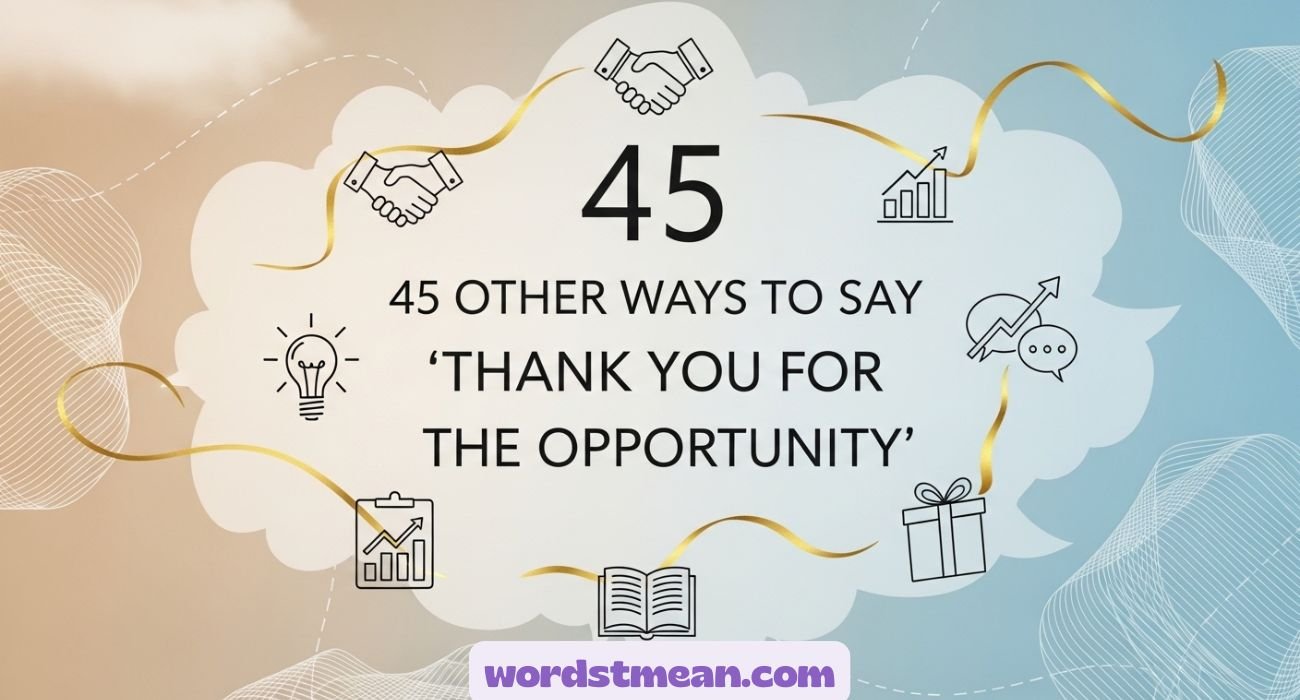Other Ways to Say “Thank You for the Opportunity”