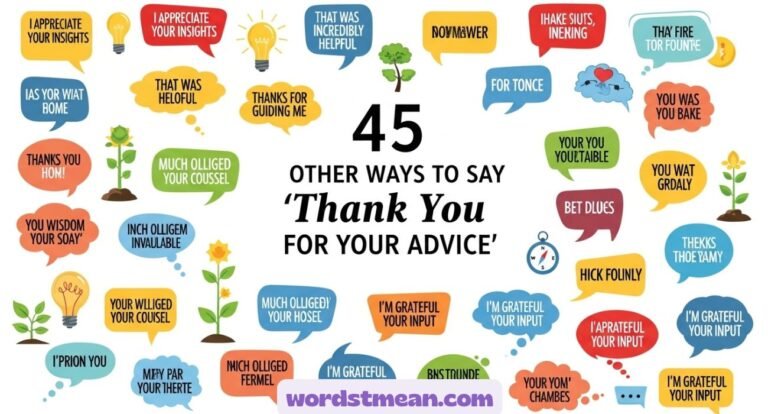 Other Ways to Say “Thank You for Your Advice”