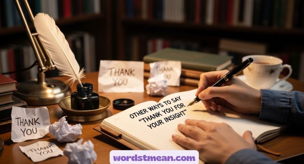 Thank You for Your Insight