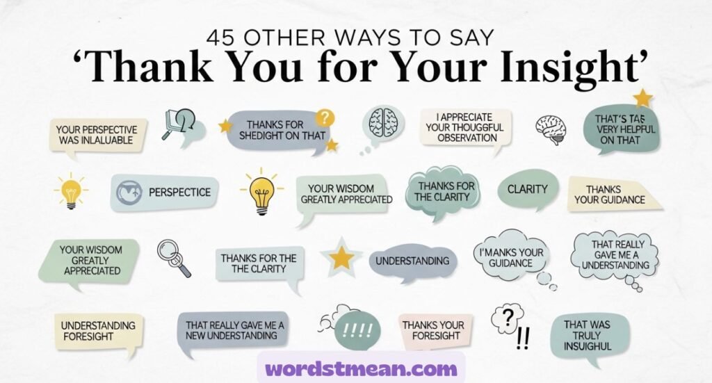 Thank You for Your Insight