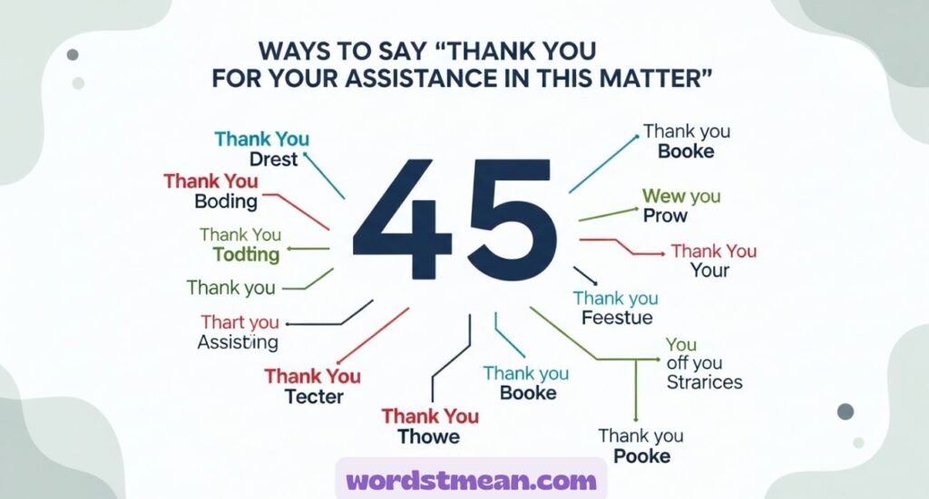 Ways to Say “Thank You for Your Assistance in This Matter”