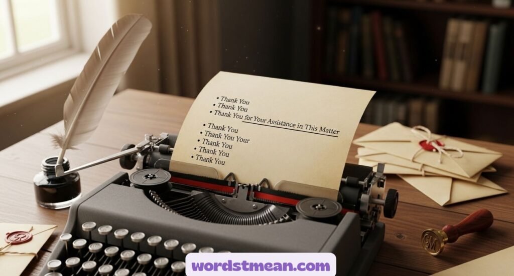 Ways to Say “Thank You for Your Assistance in This Matter”