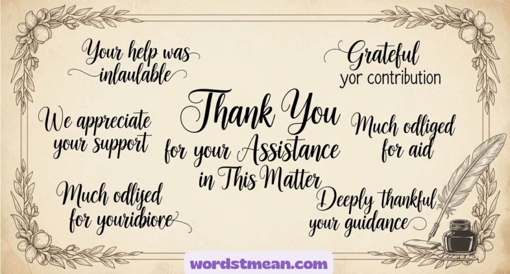 Ways to Say “Thank You for Your Assistance in This Matter”