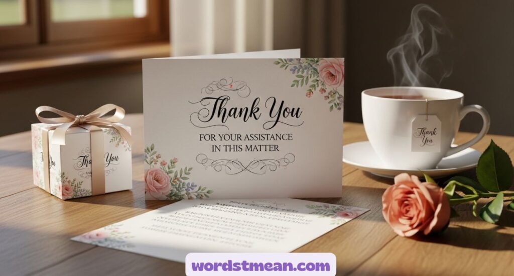 Ways to Say “Thank You for Your Assistance in This Matter”