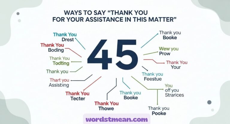 Ways to Say “Thank You for Your Assistance in This Matter”