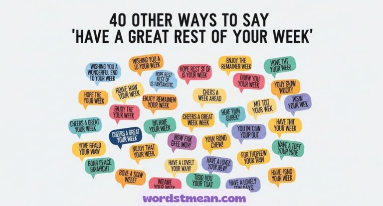 Other Ways to Say “Have a Great Rest of Your Week”
