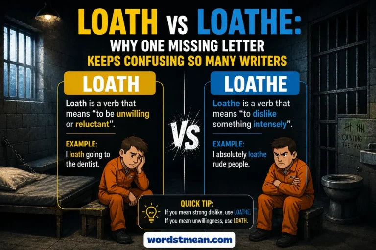 Loath vs Loathe