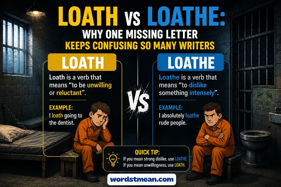 Loath vs Loathe