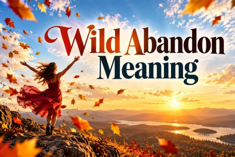 Wild Abandon Meaning